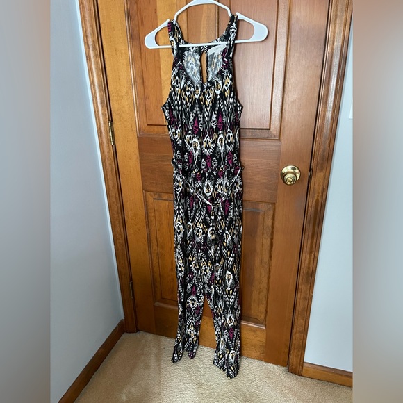 Loft Ikat Print Sleeveless Jumpsuit Size Medium Petite - Picture 2 of 7